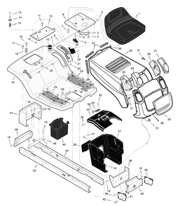 Chassis And Hood Diagram and Parts List for 405000X8C 2004 Briggs and Stratton Lawn Tractor